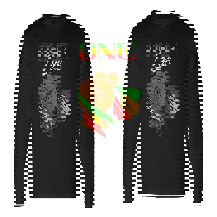 One Love Handfist Jamaica Reggae Music Lover Rasta Reggae Long