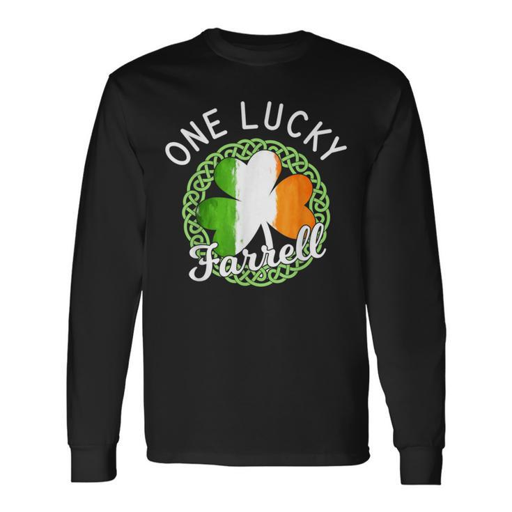 One Lucky Farrell Irish Family Name Long Sleeve T-Shirt