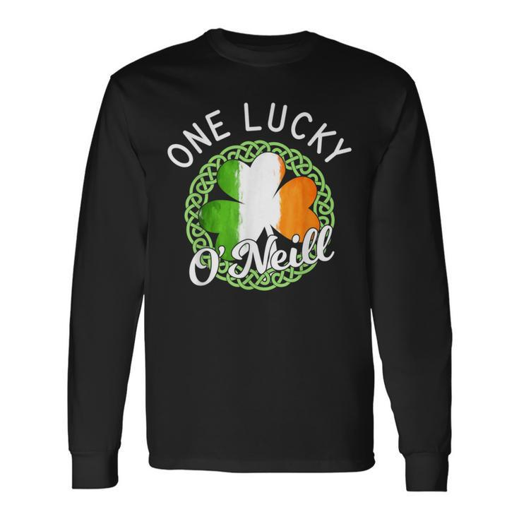 One Lucky O'neill Irish Family Name Long Sleeve T-Shirt