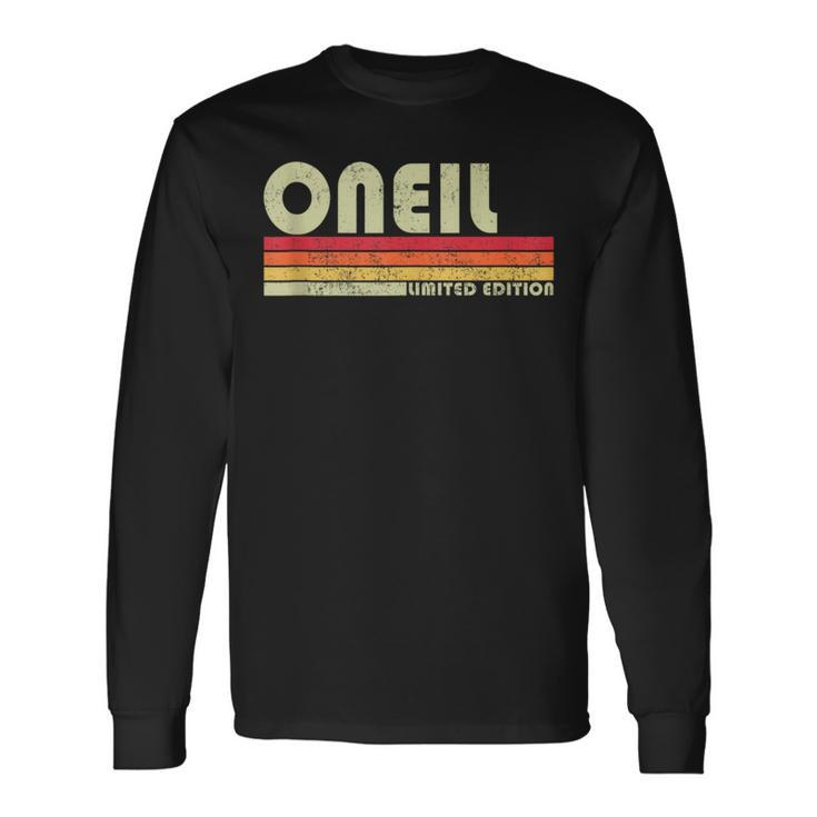 Oneil Surname Retro Vintage 80S 90S Women Long Sleeve T-Shirt