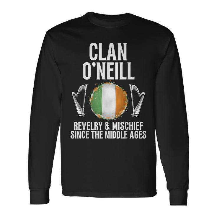 O’Neill Surname Irish Family Name Heraldic Celtic Clan Long Sleeve T-Shirt