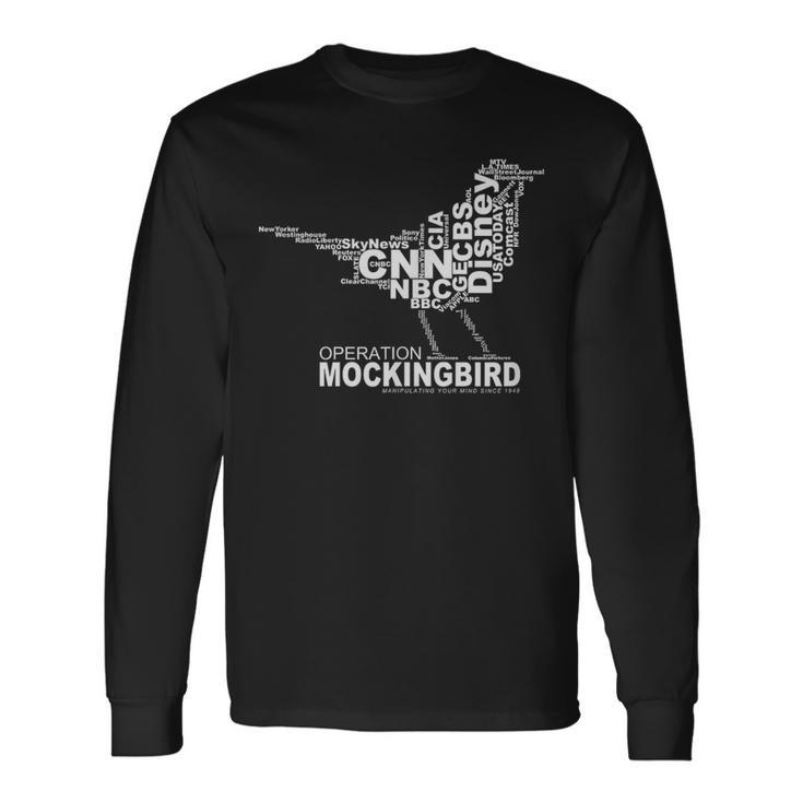 Operation Mockingbird Media Word Cloud Long Sleeve T-Shirt
