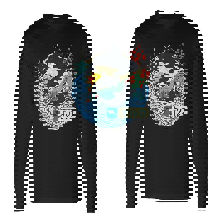 Orca Japonesa Gran Ola Kanagawa Japón Arteintage Camiseta de manga larga