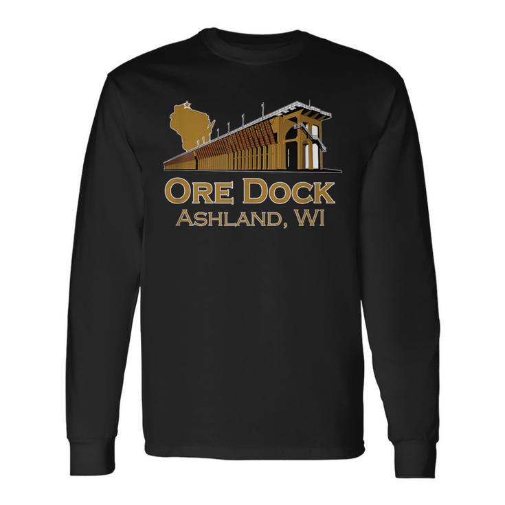 Ore Dock Ashland Wisconsin Long Sleeve T-Shirt