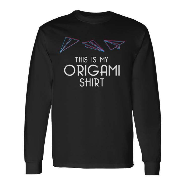 Origami Paper Folding Japanese Long Sleeve T-Shirt Gifts ideas
