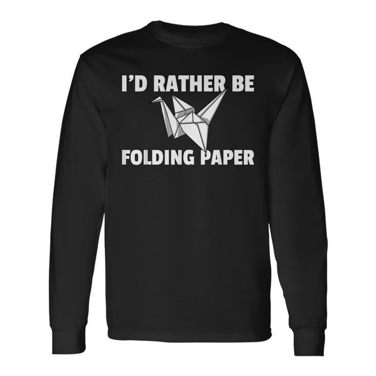 Origami Paper Folding Cranes Origami Master Long Sleeve T-Shirt