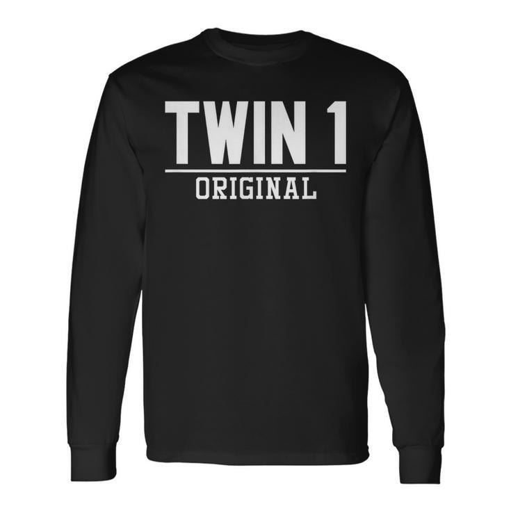 Original Spare Parts Identical Twins Matching Long Sleeve T-Shirt