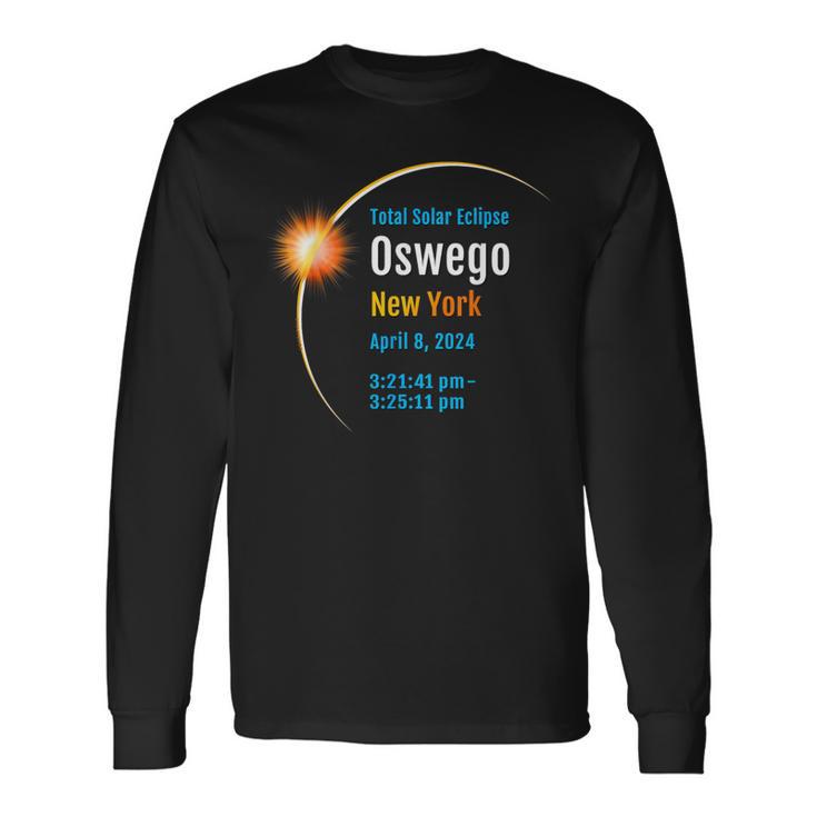 Oswego New York Ny Total Solar Eclipse 2024 1 Long Sleeve T-Shirt