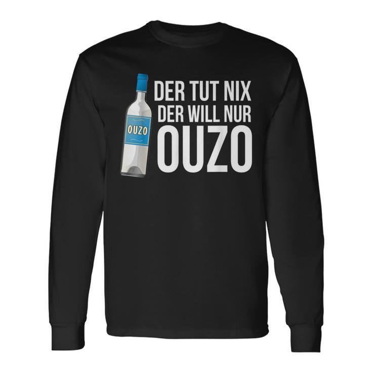 Ouzo Griechenland Geschenk In Griechisch Saufen Crete Langarmshirts Geschenkideen