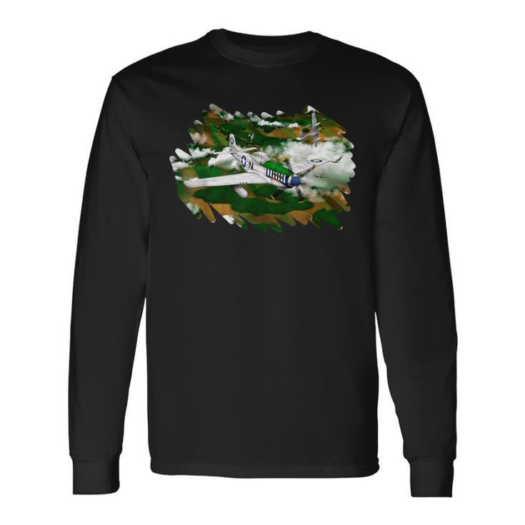 P51 Mustang Vintage Machine Veteran Pilot Long Sleeve T-Shirt Gifts ideas