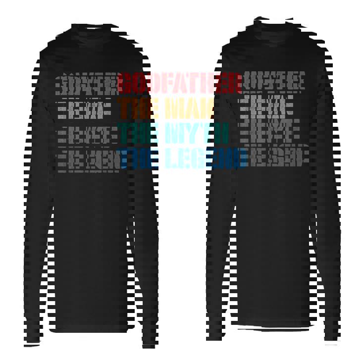 Padrino Hombre Mito Leyenda Ahijado Padrino Camiseta de manga larga