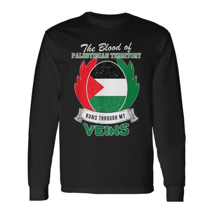 Palestinian Territory In My Veins Long Sleeve T-Shirt Gifts ideas