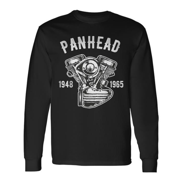 Panhead Engine 1948-1965 Motorcycles Old School Choppers Long Sleeve T-Shirt