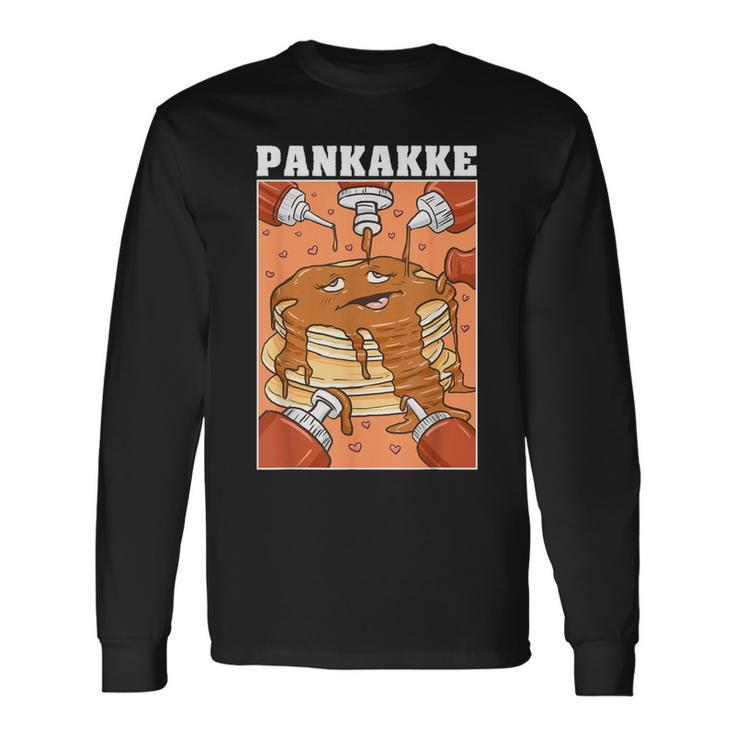 Pankakke Naughty Pancake Bukakke Ecchi Hentai Pun Long Sleeve T-Shirt