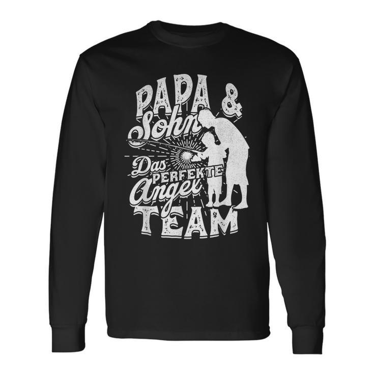 Papa & Sohn Das Perfekte Angel Team Fishing Fishing Langarmshirts Geschenkideen