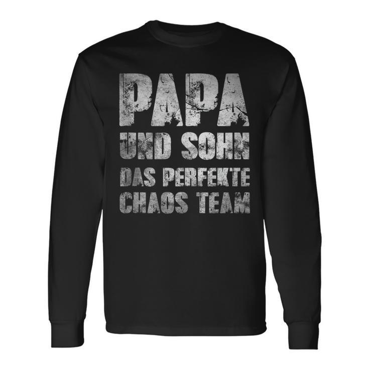 Papa & Sohn Das Perfekte Chaos Teamatertag Männertagater Langarmshirts Geschenkideen