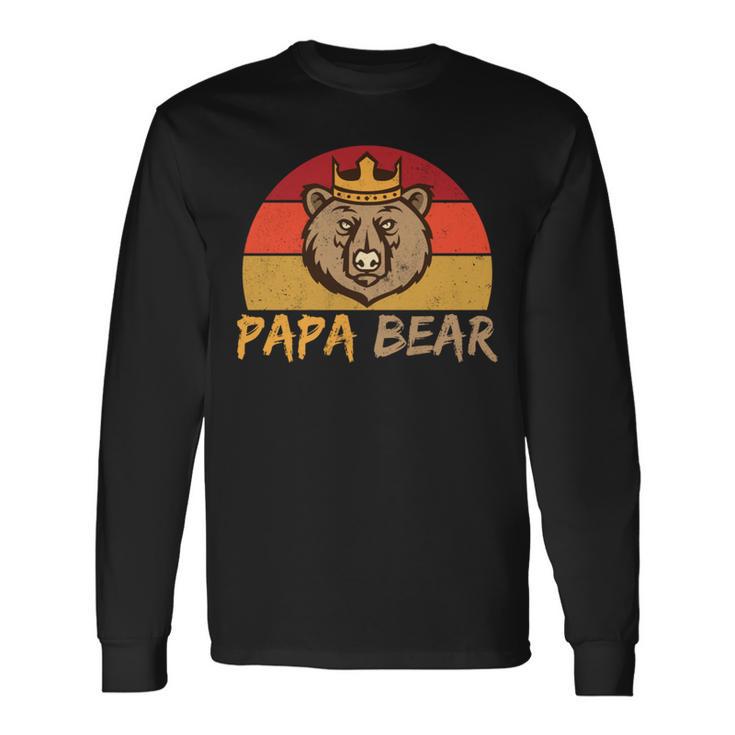 Papa Bär Papa Wildingatertagintage Langarmshirts Geschenkideen