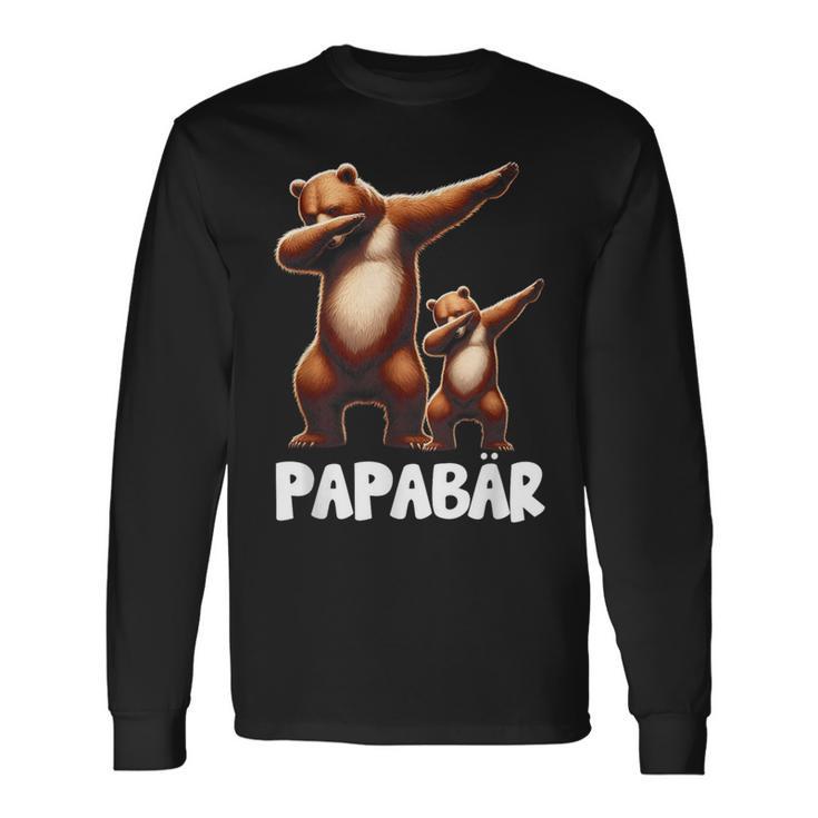 Papa Bärater Tochter Sohn Dabbing Papaatertag Langarmshirts Geschenkideen