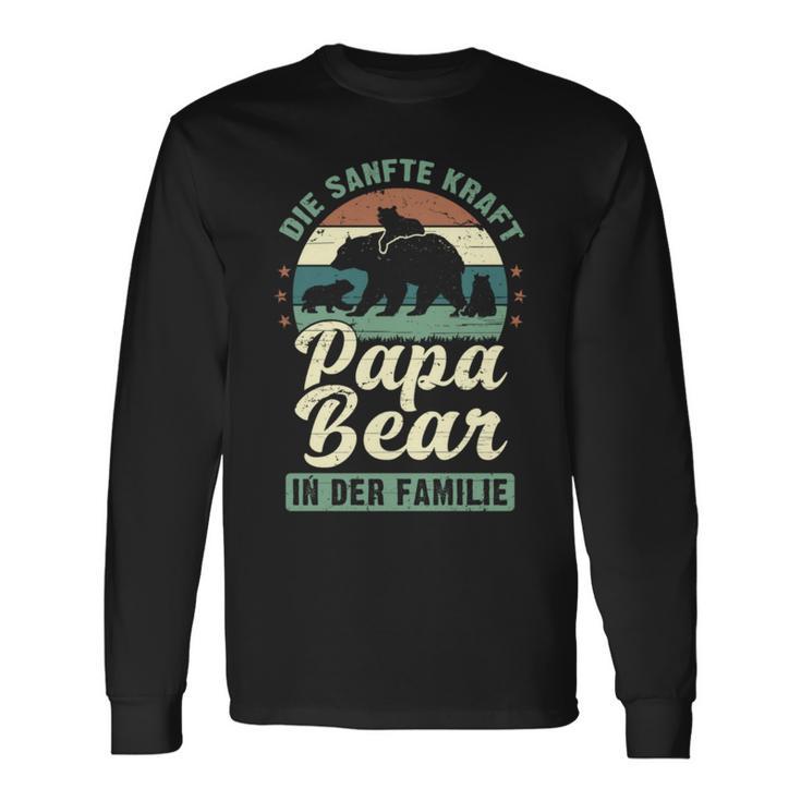 Papa Bear 3 Bären-Welpen Papa 3 Kinderatertag Bär Langarmshirts Geschenkideen