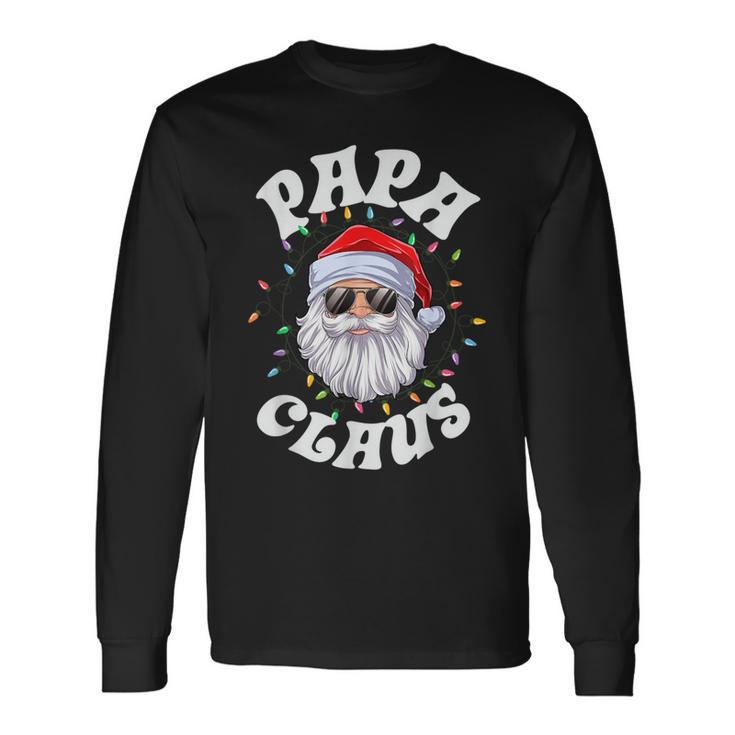 Papa Claus Santa Christmas Dad Family Matching Pajamas Xmas Long Sleeve T-Shirt