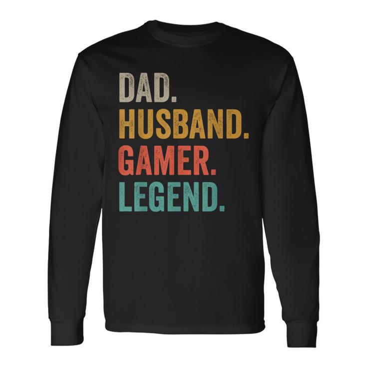 Papa Ehemann Gamer Legendideospielspieler Gaming Dad Langarmshirts Geschenkideen