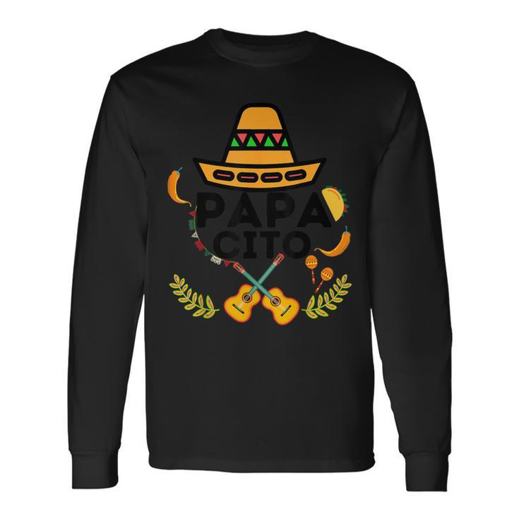 Papa-Familie Cinco De Mayo Passendes Paar Mexikanischer Papacito Langarmshirts Geschenkideen