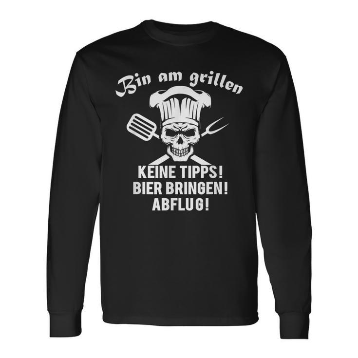 Papa Grillt Bin Am Grillen Grill Professional Langarmshirts Geschenkideen