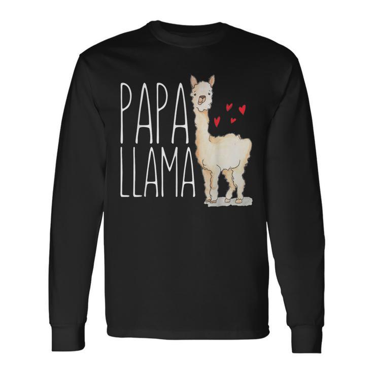 Papa Lama Lustig Passende Familie Stamm Papa Opa Langarmshirts Geschenkideen