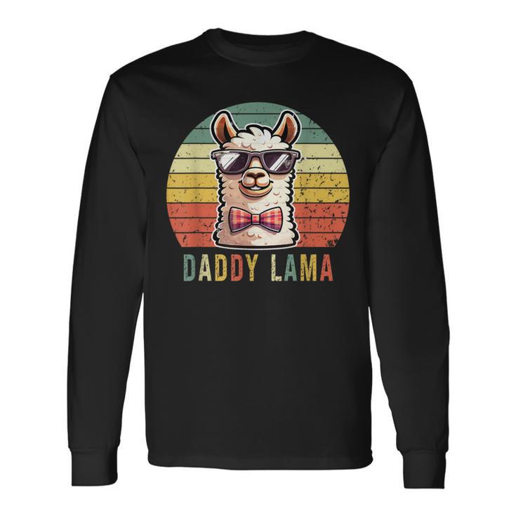 Papa Lama Lustiges Lama Alpaka Langarmshirts Geschenkideen