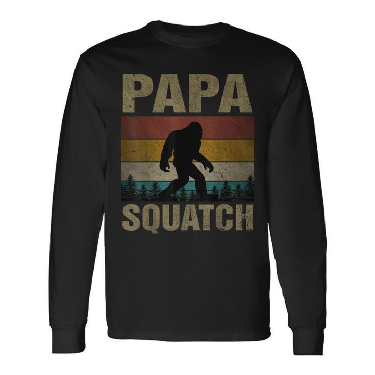 Papa Squatch Bigfoot Papa Sasquatch Yeti Family Long Sleeve T-Shirt