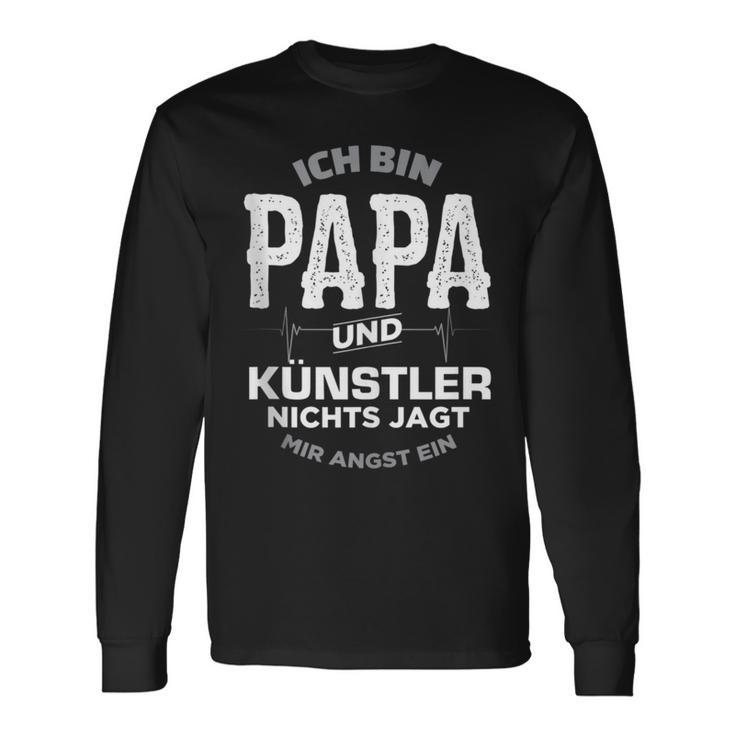 Papa Und Künstler Für Mann Freund Musiker Sänger Langarmshirts Geschenkideen