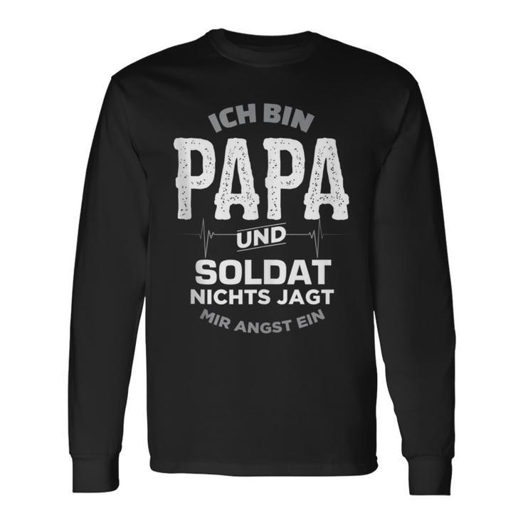 Papa Und Soldat Für Freund Mann Armee Bundeswehr Langarmshirts Geschenkideen