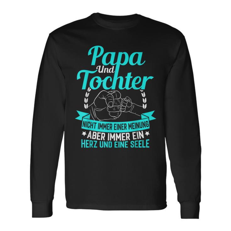 Papa Und Tochter Ein Herz Und Eine Seeleatertag Geschenk Langarmshirts Geschenkideen