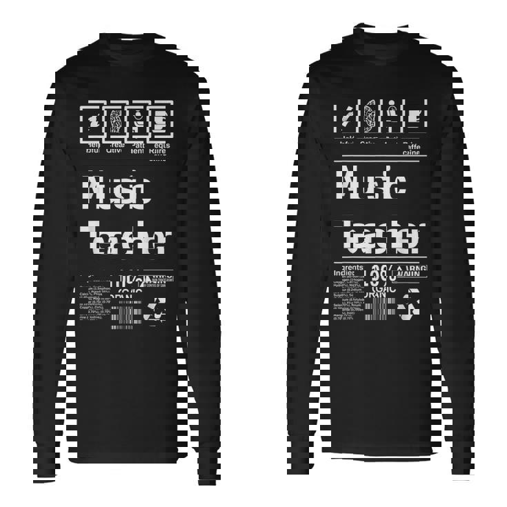 Para Profesores De Música Regalos Para Profesores De Música Camiseta de manga larga