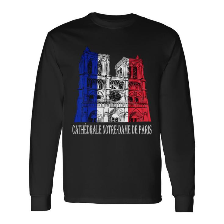 Paris France Notre-Dame Cathedral Long Sleeve T-Shirt