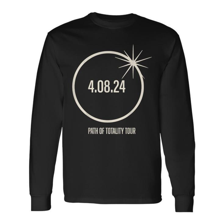 Path Of Totality Tour Minimalistic Solar Eclipse Long Sleeve T-Shirt