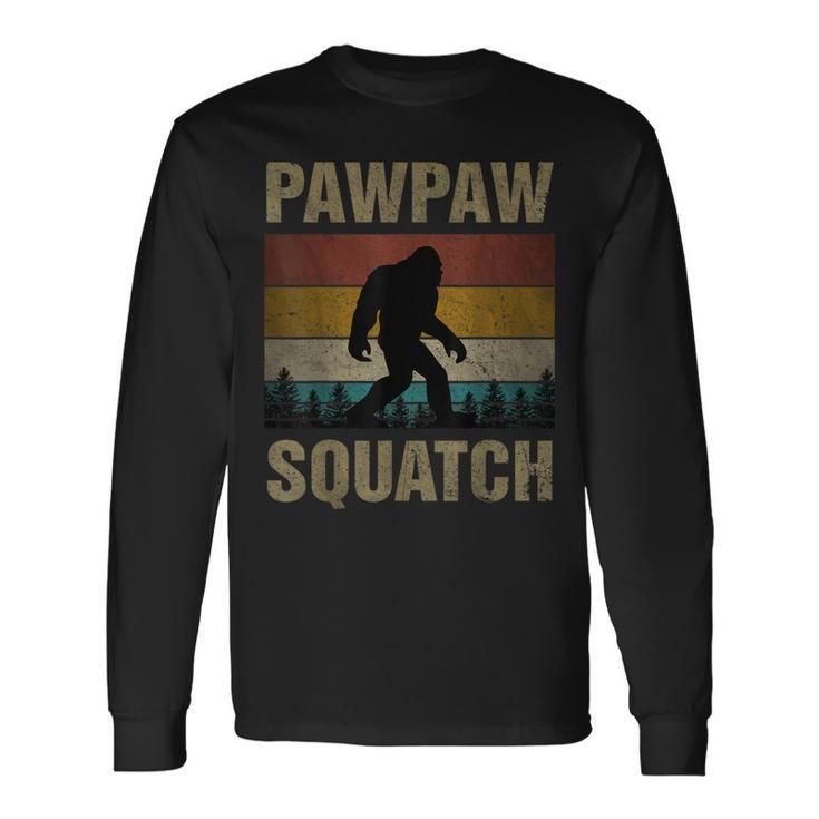 Pawpaw Squatch Bigfoot Pawpaw Sasquatch Yeti Family Long Sleeve T-Shirt
