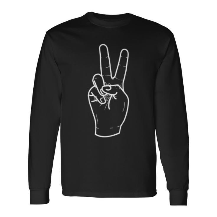 Peace Finger Symbol Langarmshirts Geschenkideen