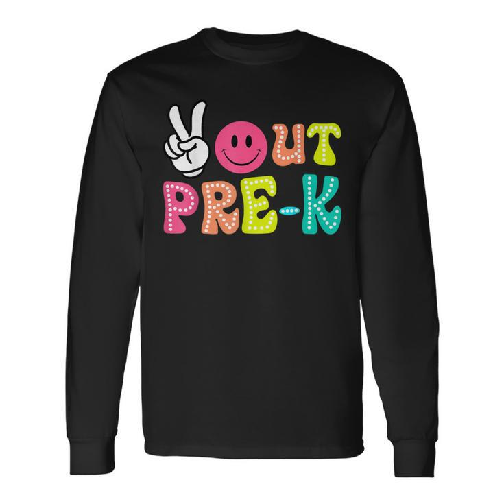 Peace Out Pre-K Graduation Class Of 2024 Last Day Of School Long Sleeve T-Shirt