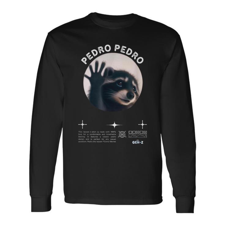 Pedro Pedro Pedro Dancing Racoon Meme Langarmshirts Geschenkideen