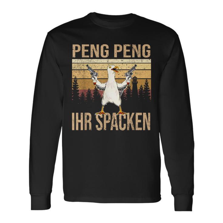 Peng Peng Ihr Spacken Langarmshirts, Vintage Gänse-Design Lustig Geschenkideen