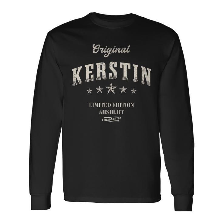 Personalisiertes Langarmshirts Original Kerstin – Limitierte Edition Unikat Geschenkideen