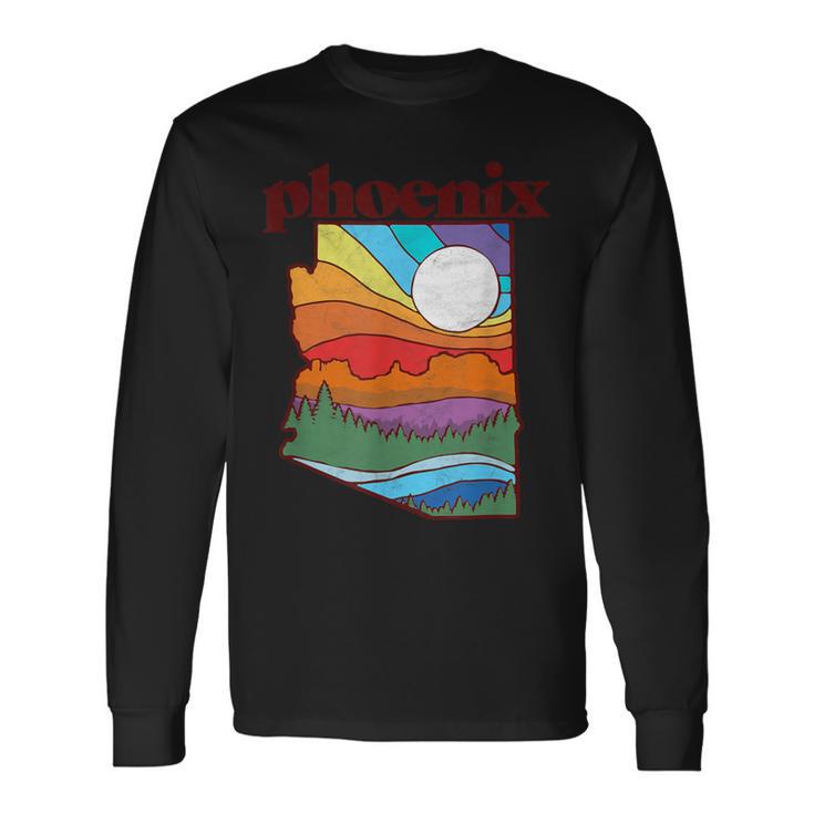 Phoenix Arizona Vintage Nature Outdoor Graphic Long Sleeve T-Shirt