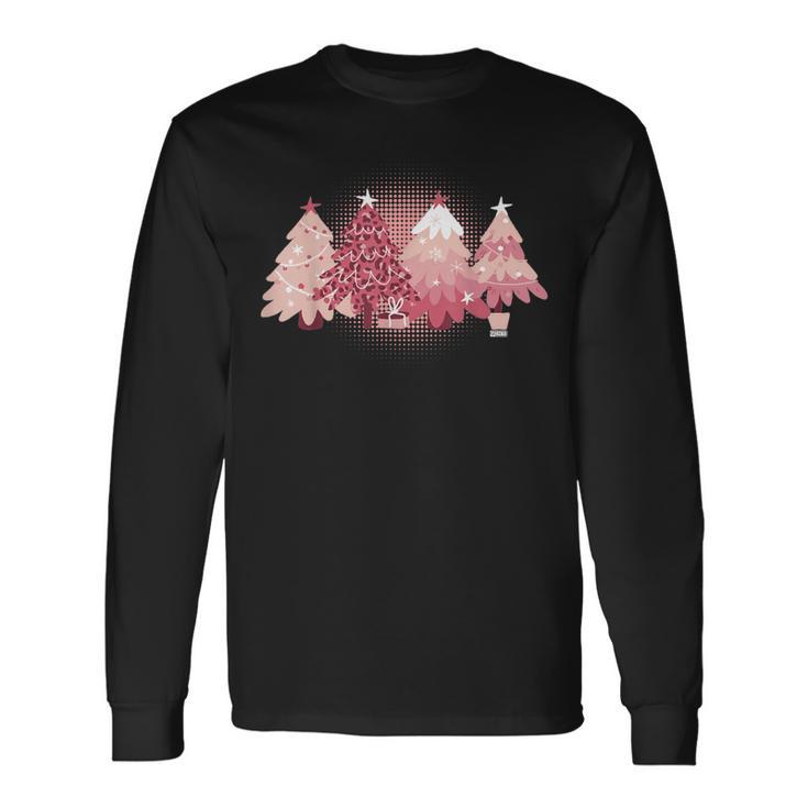 Pink Christmas Trees Oh Beautiful Christmas Tree Long Sleeve T-Shirt