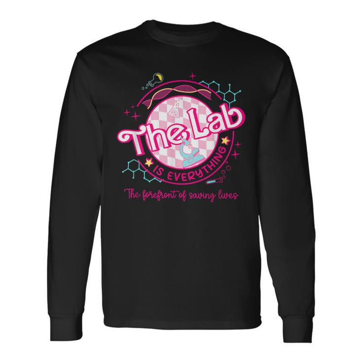 Pink Lab Week 2024 Medical Lab Science Lab Tech Team Long Sleeve T-Shirt
