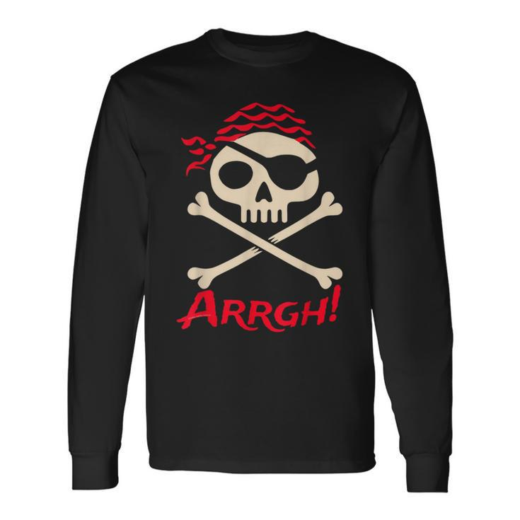 Pirate Argh Boys And Girls Arrgh Pirate Long Sleeve T-Shirt