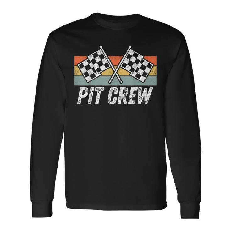 Pit Crew Costume For Race Car Parties Vintage Long Sleeve T-Shirt