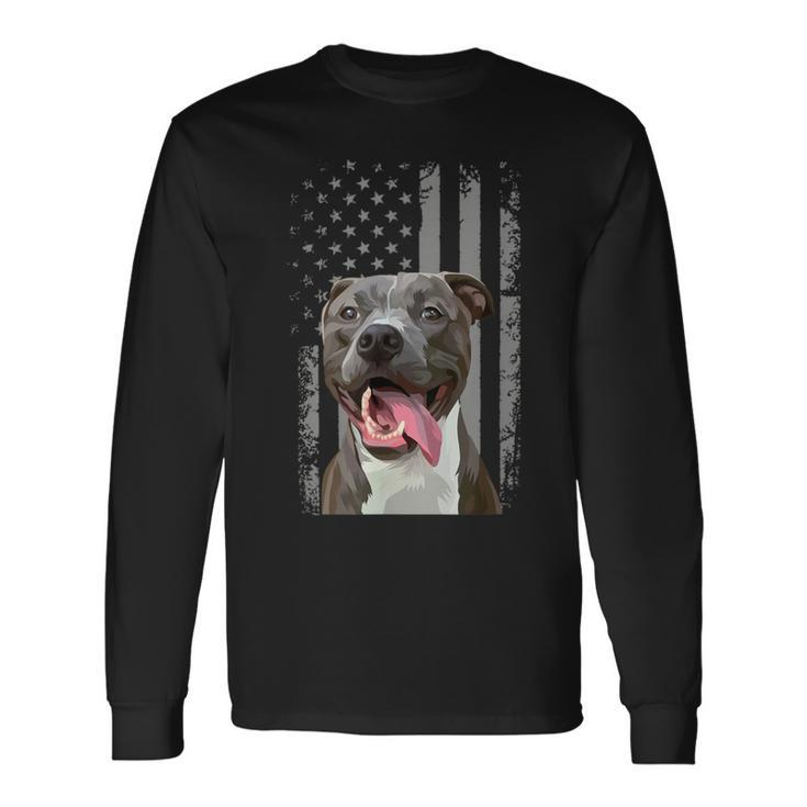 Pitbull Flag Pitbull Pit Bull Dog Long Sleeve T-Shirt
