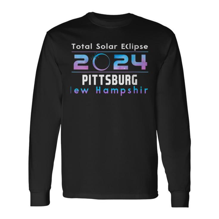 Pittsburg New Hampshire Eclipse 2024 Total Solar Eclipse Long Sleeve T-Shirt