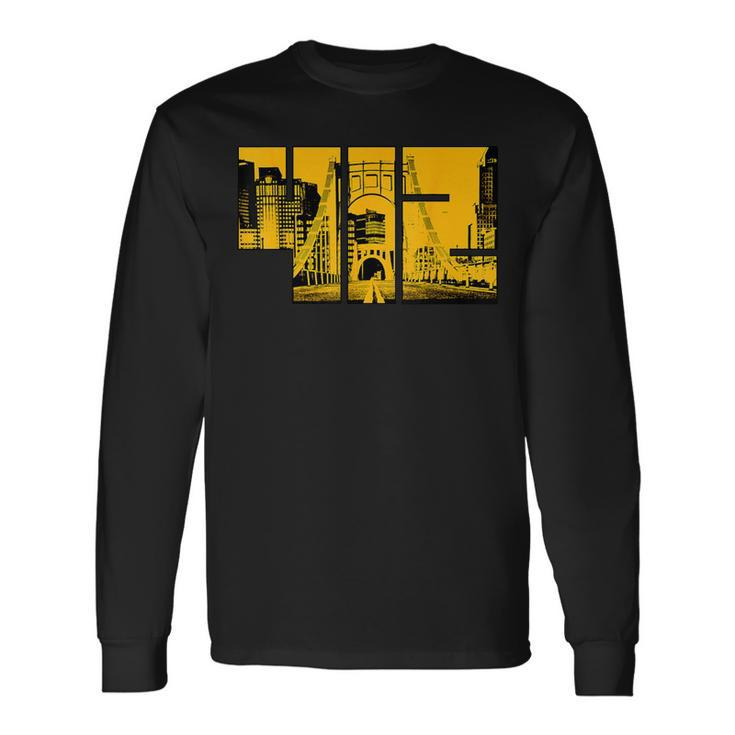 Pittsburgh 412 Sl City Skyline Pennsylvania Home Pride Long Sleeve T-Shirt Gifts ideas